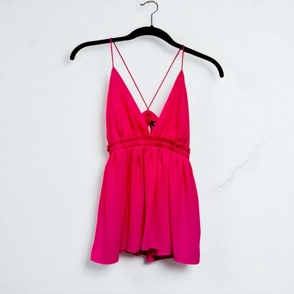 Express Hot Pink Strappy Blouse